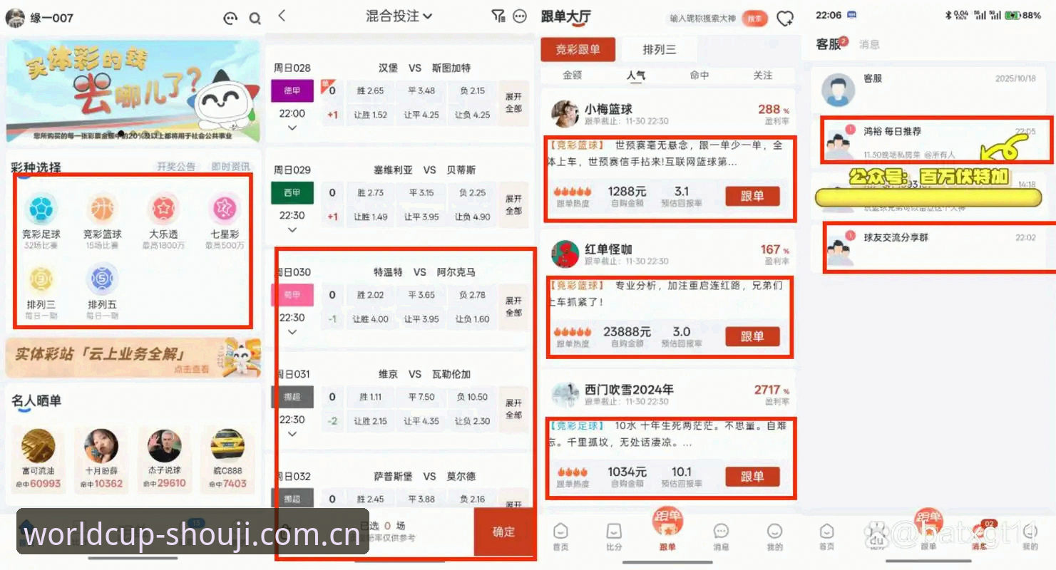 体育彩票官方买球软件哪个好 手机世界杯球赛入口全面解析:体育彩票官方买球软件哪个更好